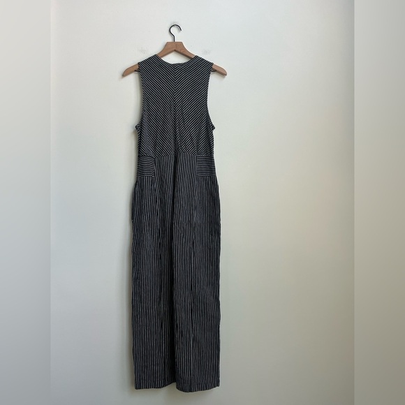 Free People Black Sleeveless Striped Liberty Jumpsuit 4 V-Neck Coastal  Beach - Picture 10 of 16